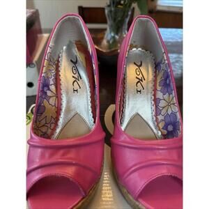 Yoli Women’s Wedges , Hot Pink Size 7 Leopard